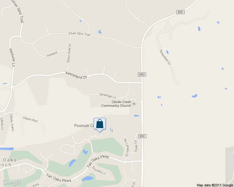 map of restaurants, bars, coffee shops, grocery stores, and more near 30371 Saratoga Lane in Boerne