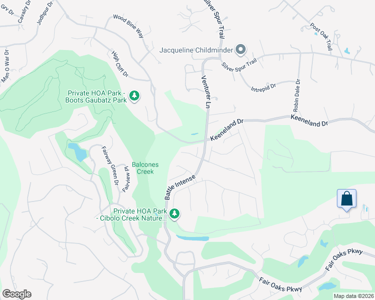 map of restaurants, bars, coffee shops, grocery stores, and more near 8030 Cibolo View in Fair Oaks Ranch