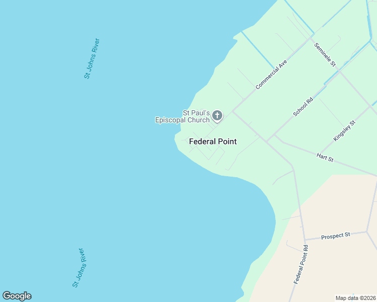 map of restaurants, bars, coffee shops, grocery stores, and more near 102 Commercial Avenue in East Palatka