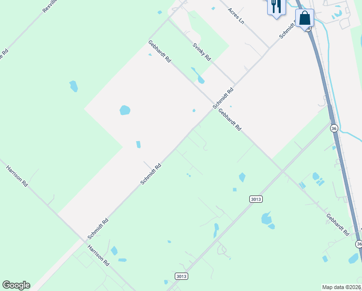 map of restaurants, bars, coffee shops, grocery stores, and more near 1181 Schmidt Road in Sealy