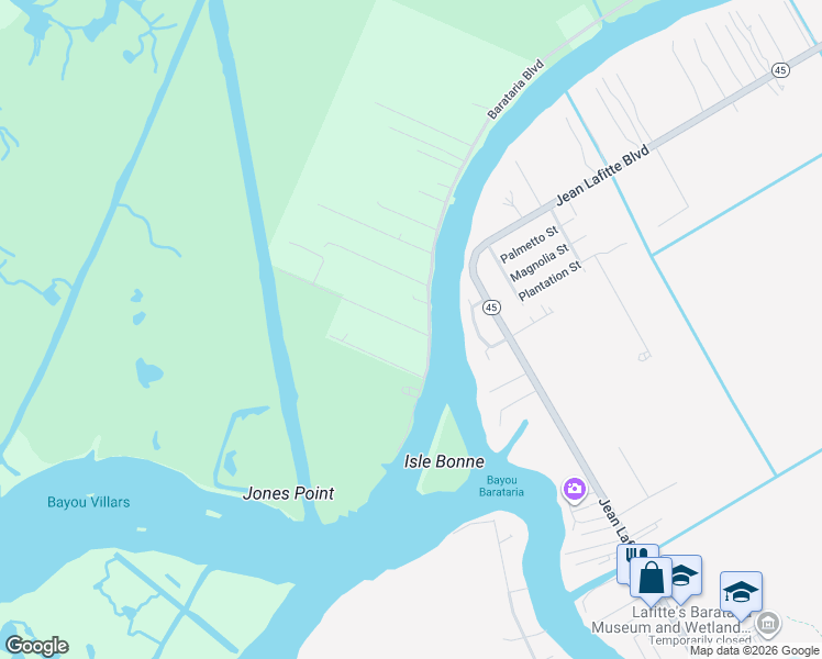 map of restaurants, bars, coffee shops, grocery stores, and more near 5025 Carmelite Street in Marrero