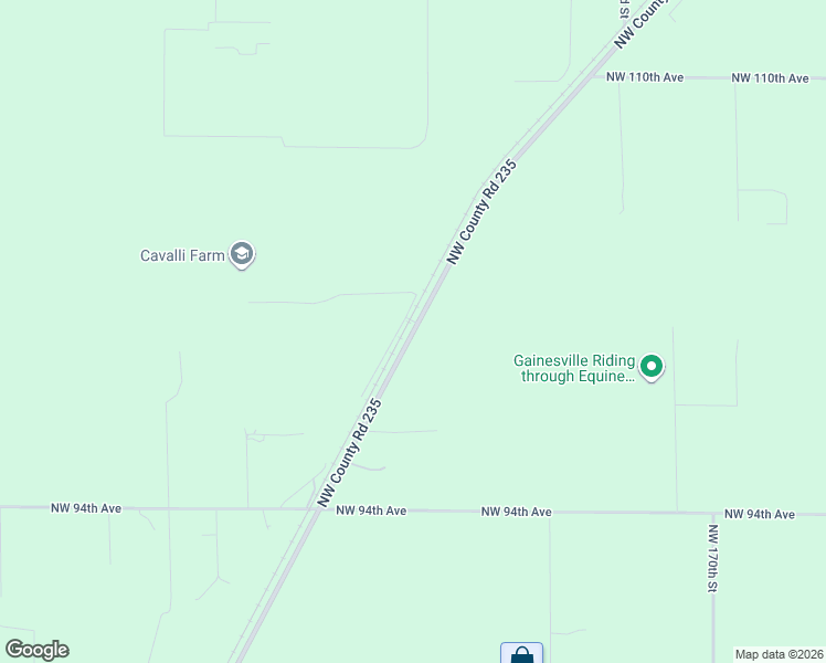 map of restaurants, bars, coffee shops, grocery stores, and more near 10110 Northwest County Road 235 in Alachua