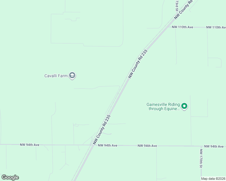 map of restaurants, bars, coffee shops, grocery stores, and more near 10110 Northwest County Road 235 in Alachua