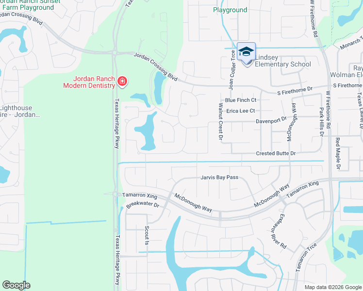 map of restaurants, bars, coffee shops, grocery stores, and more near 2830-2834 Walnut Crest Drive in Katy