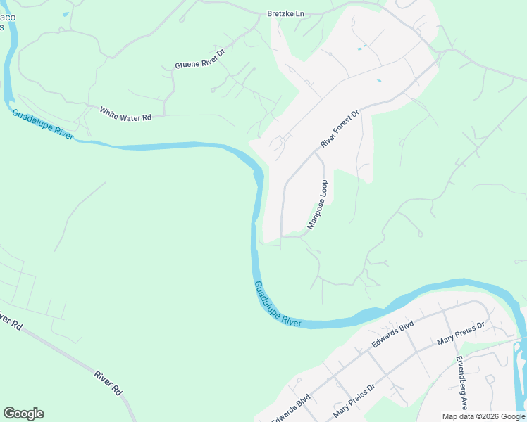 map of restaurants, bars, coffee shops, grocery stores, and more near 1020 River Forest Drive in New Braunfels