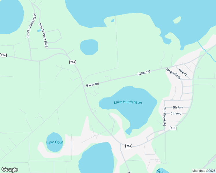 map of restaurants, bars, coffee shops, grocery stores, and more near 6441 Baker Road in Keystone Heights