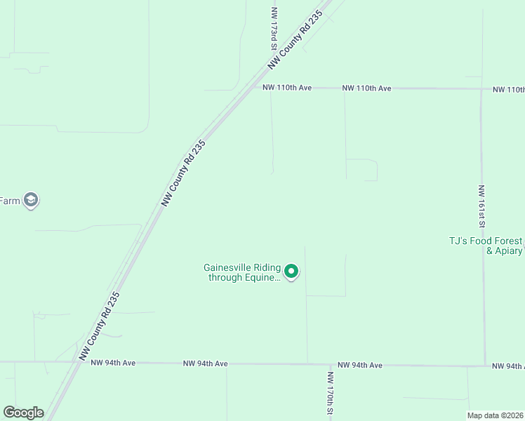 map of restaurants, bars, coffee shops, grocery stores, and more near 10222 Northwest 173rd Street in Alachua