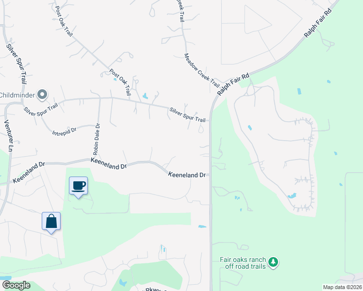 map of restaurants, bars, coffee shops, grocery stores, and more near 30681 Wild Fire Drive in Fair Oaks Ranch