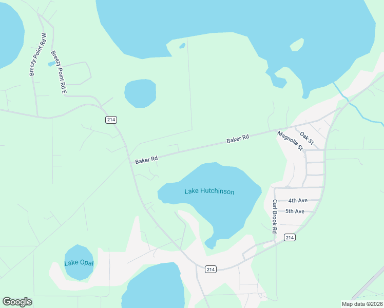 map of restaurants, bars, coffee shops, grocery stores, and more near 6421 Baker Road in Keystone Heights