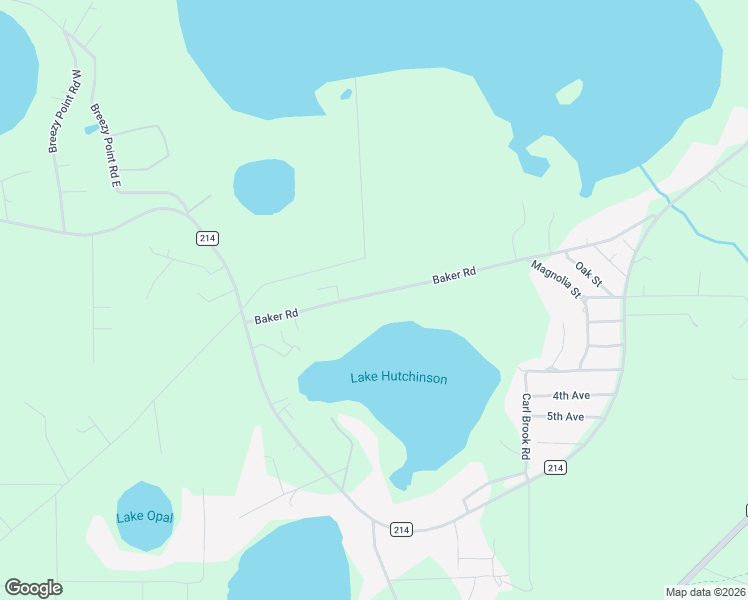 map of restaurants, bars, coffee shops, grocery stores, and more near 6421 Baker Road in Keystone Heights