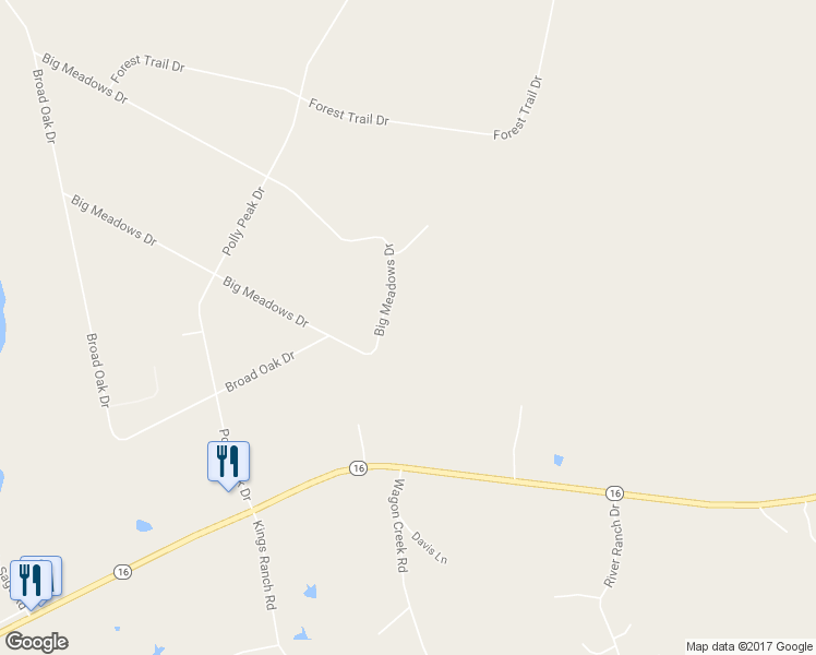 map of restaurants, bars, coffee shops, grocery stores, and more near 1020 Big Meadows Drive in Bandera