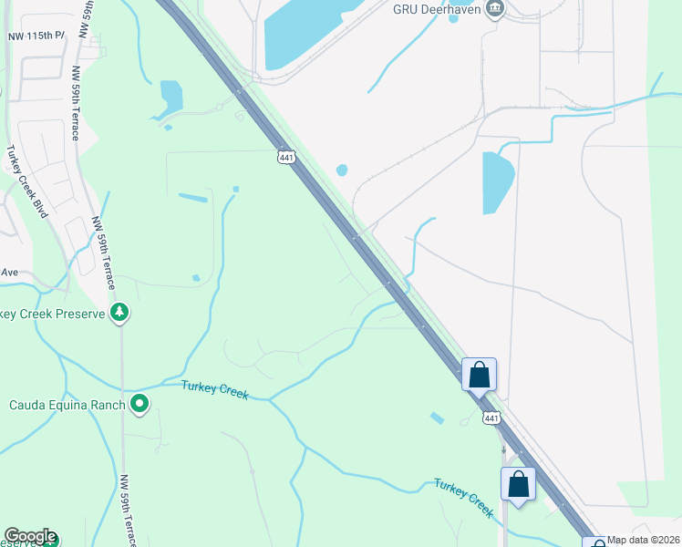 map of restaurants, bars, coffee shops, grocery stores, and more near 4802 Northwest 105th Lane in Gainesville