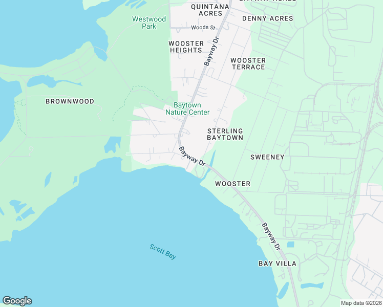 map of restaurants, bars, coffee shops, grocery stores, and more near 5910 Bayway Drive in Baytown
