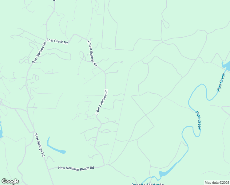 map of restaurants, bars, coffee shops, grocery stores, and more near 1171 New Northrup Ranch Road in Pipe Creek