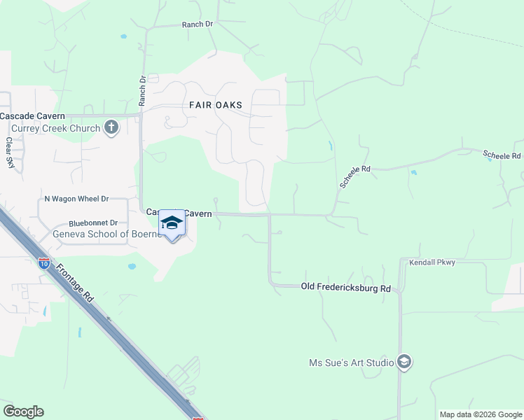 map of restaurants, bars, coffee shops, grocery stores, and more near 5 Old Fredericksburg Road in Boerne