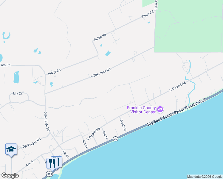 map of restaurants, bars, coffee shops, grocery stores, and more near 658 Longwood Court in Eastpoint