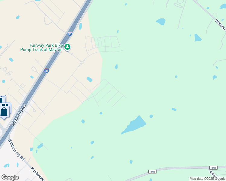 map of restaurants, bars, coffee shops, grocery stores, and more near North Interstate 35 Frontage Road in New Braunfels