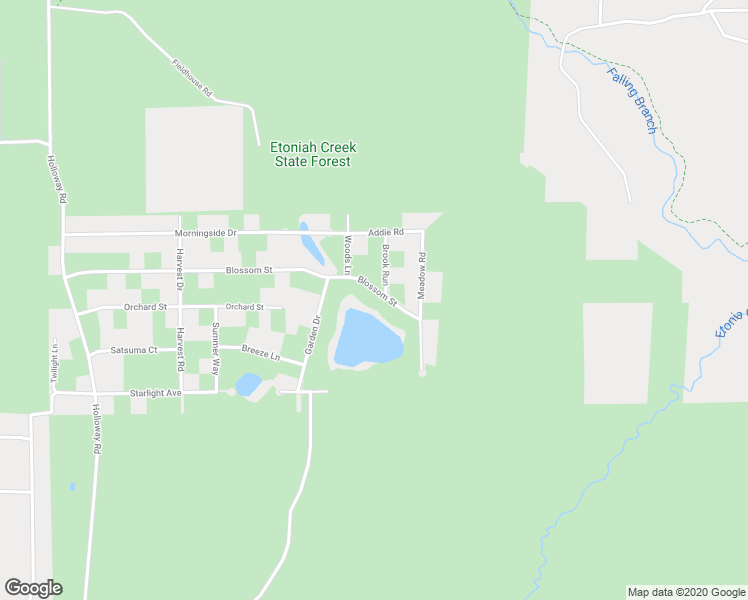 map of restaurants, bars, coffee shops, grocery stores, and more near 229 Blossom Street in Florahome