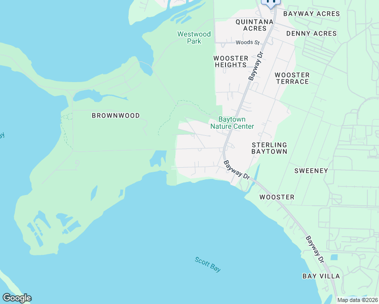 map of restaurants, bars, coffee shops, grocery stores, and more near 119 Cabaniss Avenue in Baytown