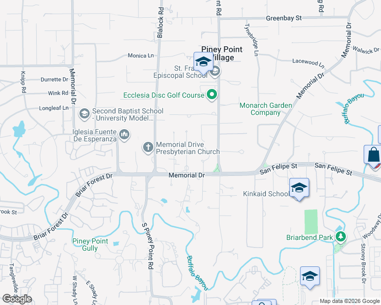 map of restaurants, bars, coffee shops, grocery stores, and more near 210 Heritage Oaks Ln in Houston