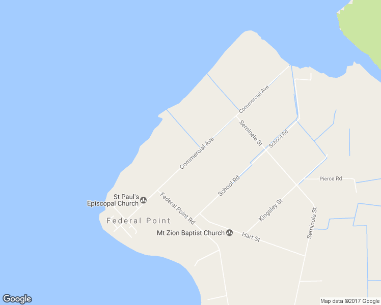 map of restaurants, bars, coffee shops, grocery stores, and more near 160 Commercial Avenue in East Palatka