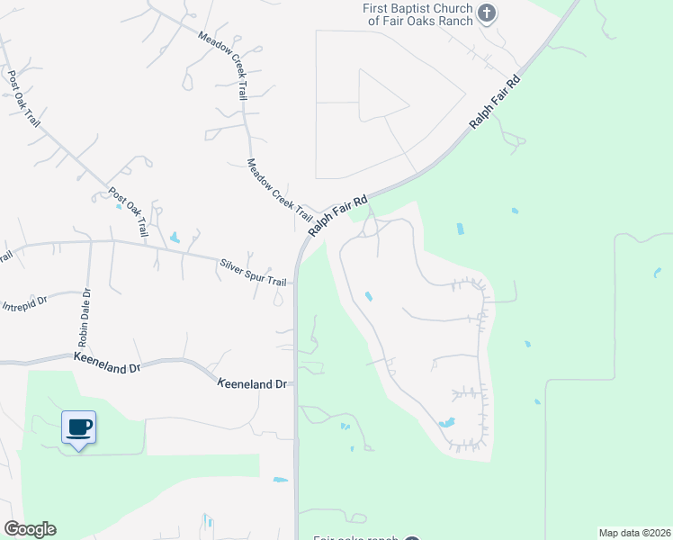 map of restaurants, bars, coffee shops, grocery stores, and more near 30926 Honeycomb Rock in Fair Oaks Ranch
