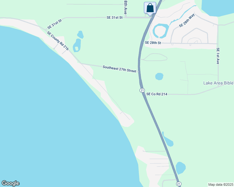 map of restaurants, bars, coffee shops, grocery stores, and more near 1043 South East County Road 21B in Melrose