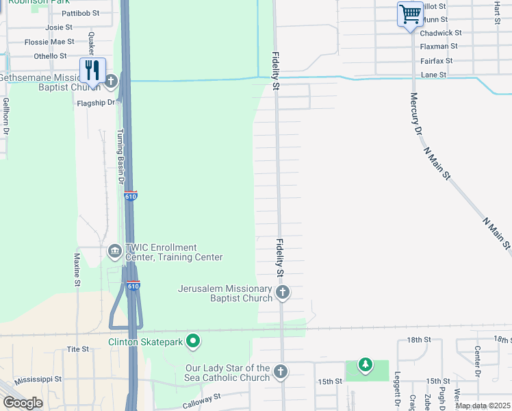 map of restaurants, bars, coffee shops, grocery stores, and more near 9703 Plummer Street in Houston