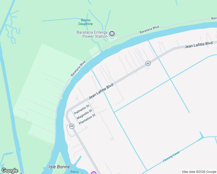 map of restaurants, bars, coffee shops, grocery stores, and more near 1754 Jean Lafitte Boulevard in Jean Lafitte