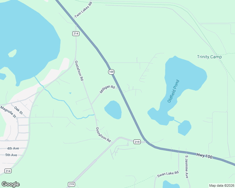 map of restaurants, bars, coffee shops, grocery stores, and more near 6089 Milligan Road in Keystone Heights
