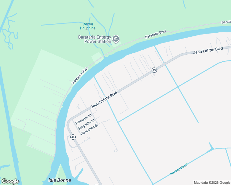 map of restaurants, bars, coffee shops, grocery stores, and more near 1754 Jean Lafitte Boulevard in Jean Lafitte