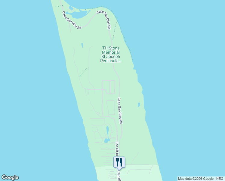 map of restaurants, bars, coffee shops, grocery stores, and more near 212 Park Point Cir in Port St Joe