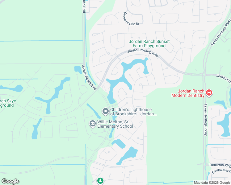 map of restaurants, bars, coffee shops, grocery stores, and more near 2618 Petunia Valley Drive in Brookshire