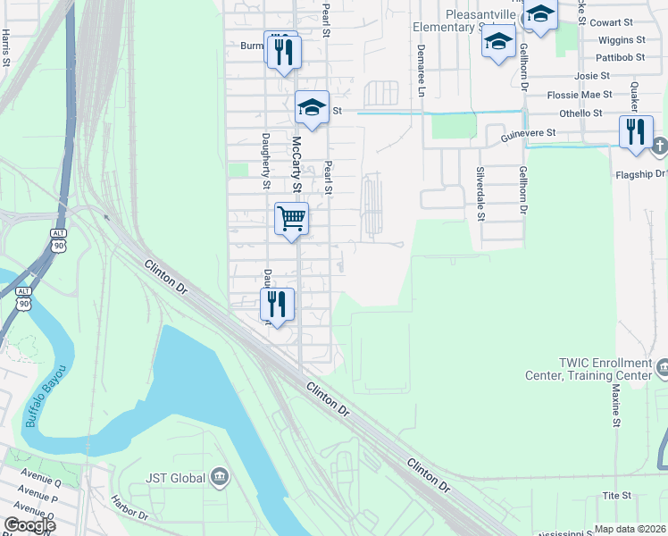 map of restaurants, bars, coffee shops, grocery stores, and more near 8212 Masterson Street in Houston
