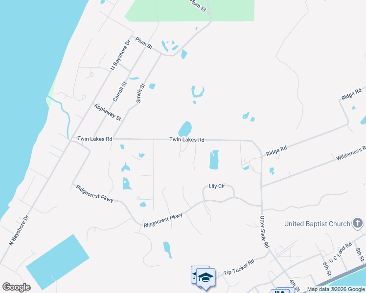 map of restaurants, bars, coffee shops, grocery stores, and more near 212 Twin Lakes Road in Eastpoint