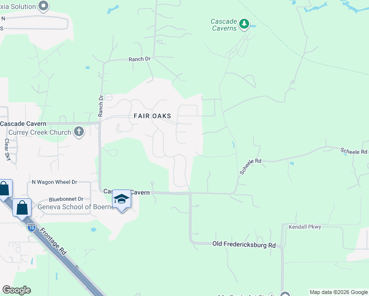 map of restaurants, bars, coffee shops, grocery stores, and more near 233 Wickersham in Boerne
