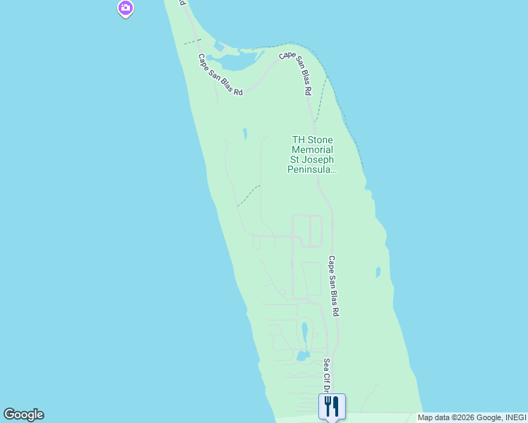 map of restaurants, bars, coffee shops, grocery stores, and more near Bent Tree Road in Port Saint Joe