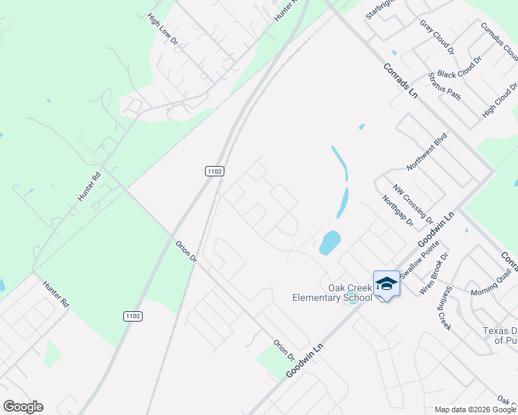 map of restaurants, bars, coffee shops, grocery stores, and more near 2930 Aller in New Braunfels