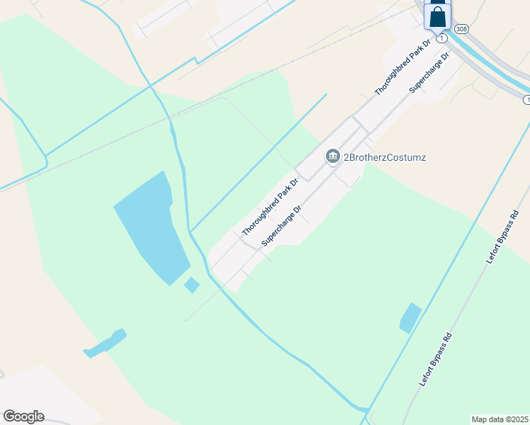 map of restaurants, bars, coffee shops, grocery stores, and more near Citation Street in Lafourche Crossing