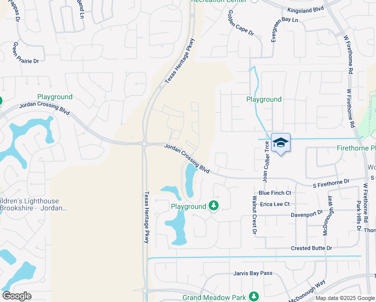 map of restaurants, bars, coffee shops, grocery stores, and more near Peterson Road in Brookshire