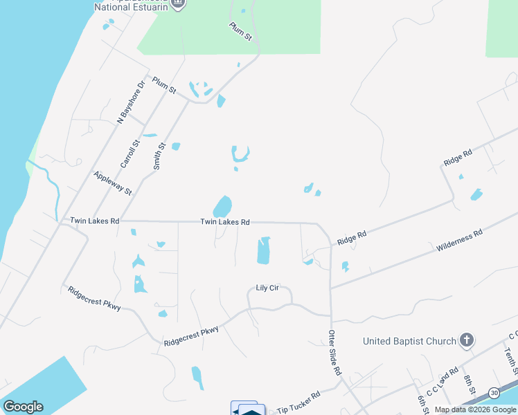 map of restaurants, bars, coffee shops, grocery stores, and more near 196 Twin Lakes Road in Eastpoint