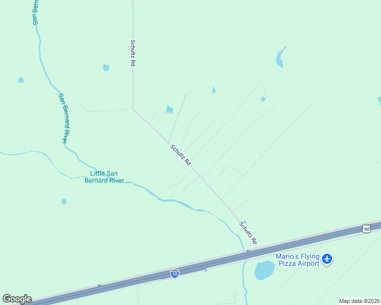 map of restaurants, bars, coffee shops, grocery stores, and more near 542-658 Schultz Road in Sealy