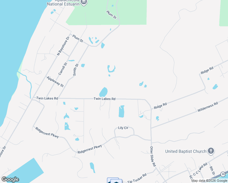 map of restaurants, bars, coffee shops, grocery stores, and more near 196 Twin Lakes Road in Eastpoint