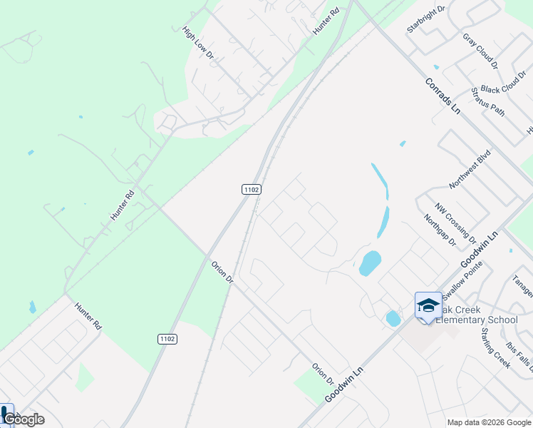 map of restaurants, bars, coffee shops, grocery stores, and more near 2907 Aller in New Braunfels