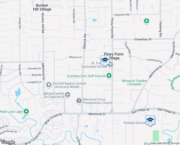 map of restaurants, bars, coffee shops, grocery stores, and more near 11540 Green Oaks Drive in Houston