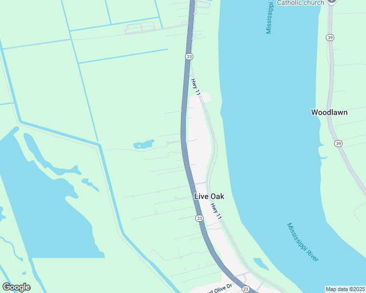 map of restaurants, bars, coffee shops, grocery stores, and more near 12228 Louisiana 23 in Belle Chasse
