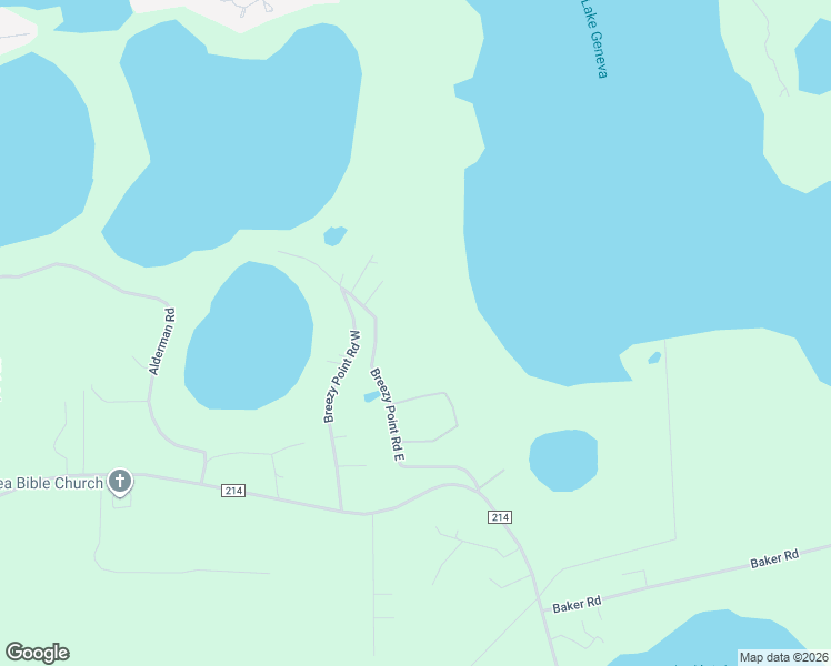 map of restaurants, bars, coffee shops, grocery stores, and more near 7993 Breezy Point Road East in Melrose