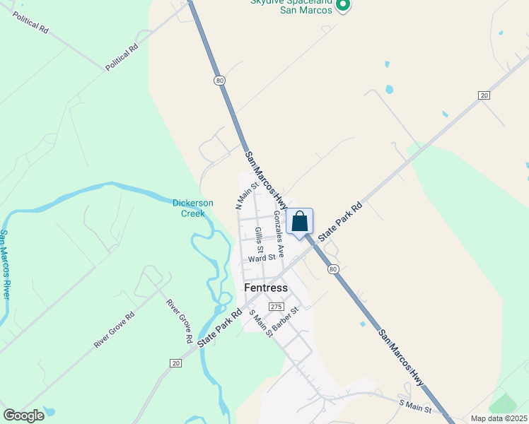 map of restaurants, bars, coffee shops, grocery stores, and more near in Fentress
