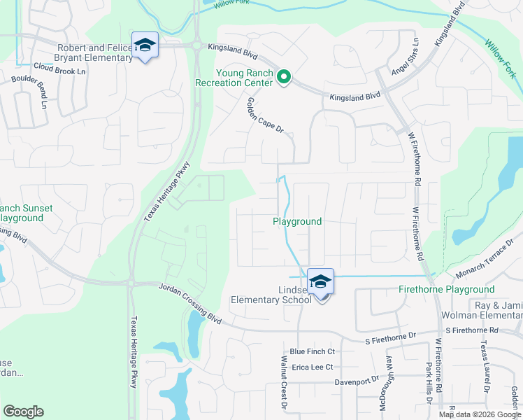 map of restaurants, bars, coffee shops, grocery stores, and more near 29322 Kindle Way in Katy