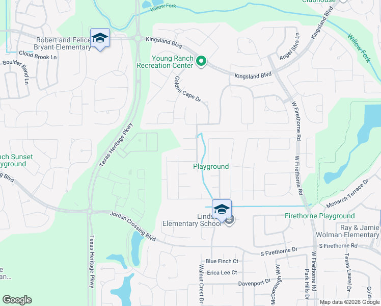 map of restaurants, bars, coffee shops, grocery stores, and more near 29322 Kindle Way in Katy